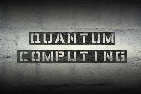 Quantum computing gr quantum computing stencil print on the grunge white b... Stock Photos