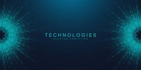 Quantum Computing Idea Design Element Concept. Deep Learning Artificial Stock Illustration