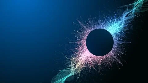 Quantum Computing Idea Design Element Concept. Deep Learning Artificial Stock Illustration