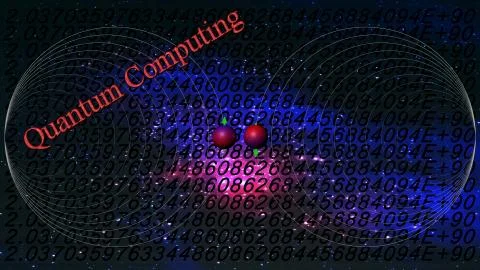 Quantum computing Illustrazione stock