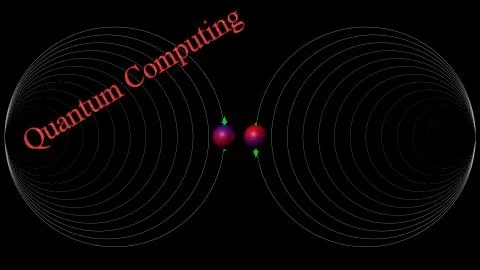 Quantum computing Stock Illustration