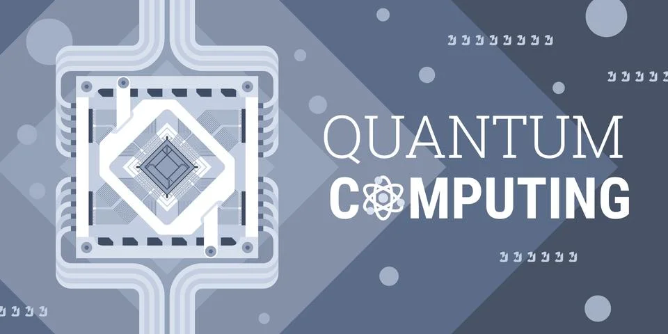 Quantum computing Illustrazione stock