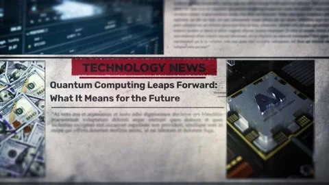 Quantum Computing Leaps Forward What It Means for the Future Headline Title Stock Footage 317055826