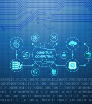 Quantum computing as modern technology concept イラスト素材