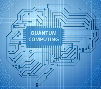 Quantum computing as modern technology concept イラスト素材