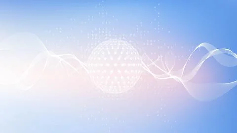 Quantum computing. Quantum processing. Artificial intelligence quantum computer 스톡 일러스트