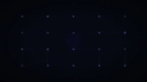 Quantum Computing Qubits with Entanglement Lines and Pulses Stock Footage 328360079