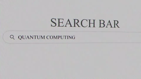 Quantum computing Search Bar popular on search engines across various domain Stock Footage 319481370