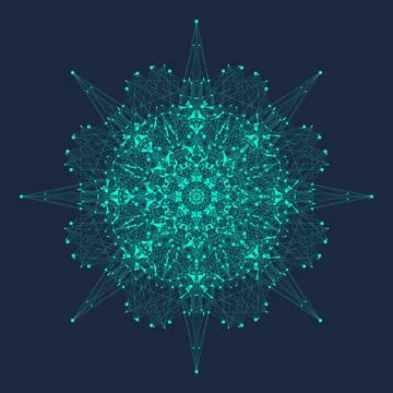 Quantum computing technology concept. Big Data Visualization. AI Generative 스톡 일러스트