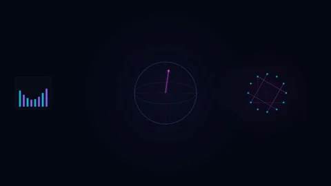 Quantum Computing Telemetry Loop 動画素材 344926598