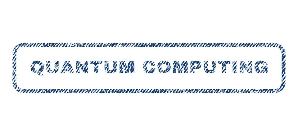 Quantum Computing Textile Stamp Illustrazione stock