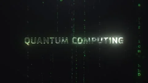 Quantum Computing Words on The Matrix Background Stock Footage 292372486