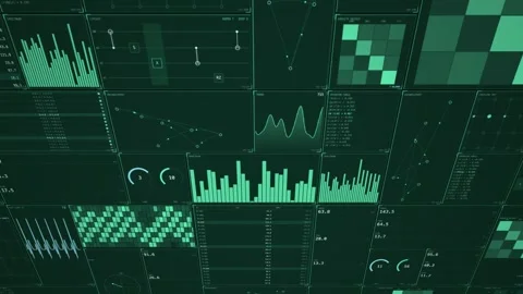 Quantum-control-canopy-mint-overhead-readout-grid-loop Stock Footage 343622452