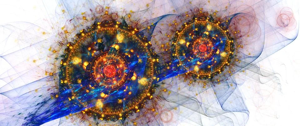 Quantum correlation abstract fractal background Stock Illustration