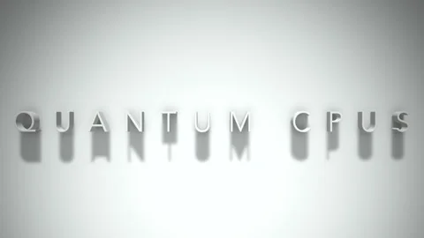 Quantum cpus 3D title animation white text on a white background Stock Footage 299369491