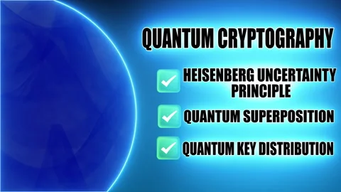 Quantum Cryptography - Black text on neon background Stock Footage 301896623