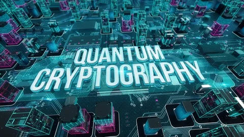 Quantum cryptography with digital technology concept Stock Footage 103629743