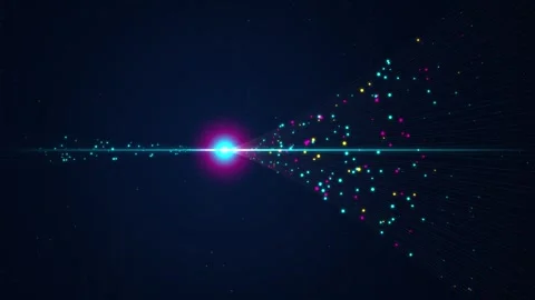 Quantum Data Burst Digital Particle Energy Light Concept Stock Footage 346690611