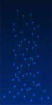 Quantum Data Flow Visualization, High-Speed Information Beam, Light Particl.. Illustrazione stock