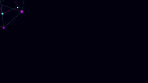 Quantum Data Nodes Dot Connector Line Animation Stock Footage 334020967