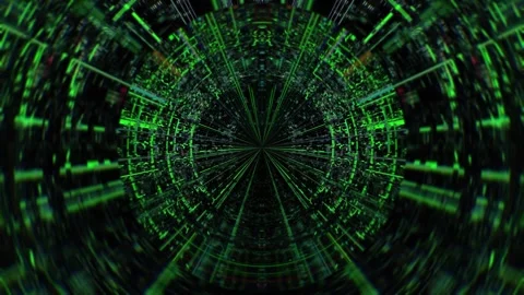 Quantum Data Vortex Tunnel 7 Stock Footage 322589624