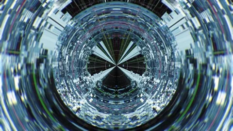 Quantum Data Vortex Tunnel 8 Stock Footage 322589599