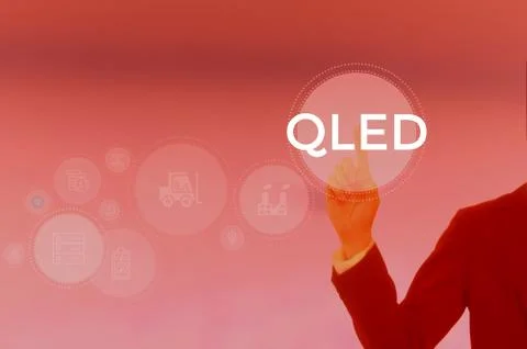 Quantum Dot Light Emitting Diodes (QLED) Foto stock