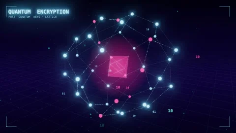 Quantum encryption key lattice crystal Stock Footage 339995005