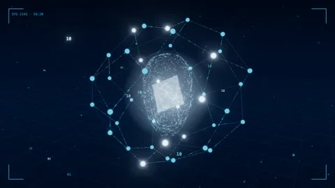Quantum encryption key lattice crystal Stock Footage 340023060