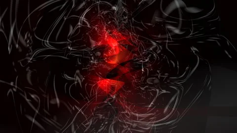 Quantum Energy Core Fusion: Abstract Red Plasma Matrix Technology Background Stock Footage 340214452