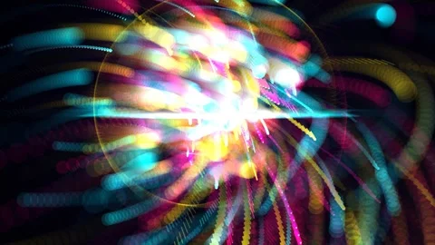 Quantum Energy Core Particle Burst Atomic Explosion Loop Stock Footage 343074218