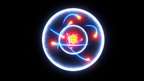 Quantum Energy Orb with Atomic Particles Video stock 301942014