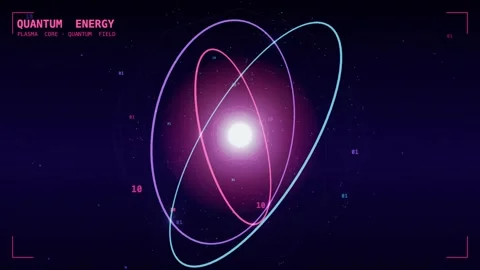 Quantum energy plasma core orbit 库存影片 339999884