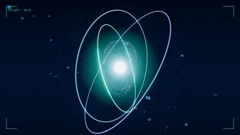 Quantum energy plasma core orbit Stock Footage 340048221