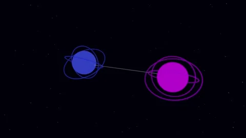 Quantum Entanglement Orbs 4K Stock Footage 338383521