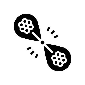 Quantum entanglement unsolved mystery glyph icon vector illustration Illustrazione stock