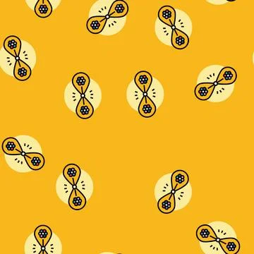 Quantum entanglement unsolved mystery vector seamless pattern Stock Illustration