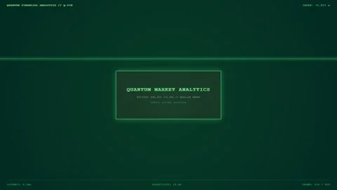 Quantum Financial Analytics Interface Displaying Market Crash Alert Stock Footage 347628993
