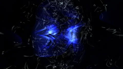 Quantum Fusion Plasma Matrix: Abstract Blue Energy Reactor Tech Background Stock Footage 340214394