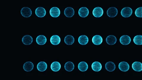 Quantum Gates Apply In Sequence Along A Circuit Diagram Stock-Footage 344513753