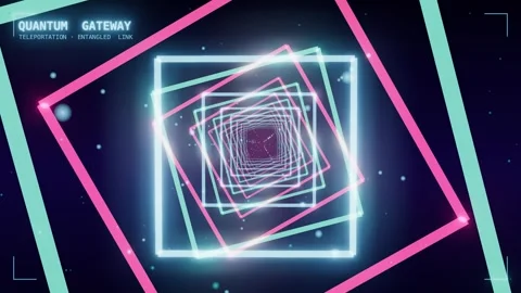 Quantum gateway portal frames corridor Stock Footage 339995919