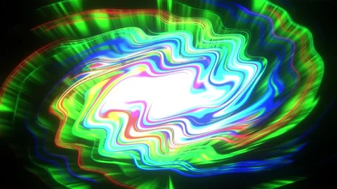 Quantum glow twirl wave glow animation wavy pattern. 2D computer rendering Stock Footage 297278856