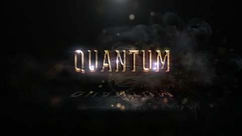 QUANTUM golden glitch text effect design cinematic title animation 動画素材 308798508