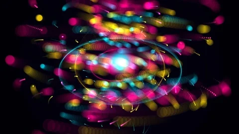 Quantum Gyroscope Energy Core Atomic Orbital Loop Stock Footage 343074262