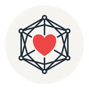 Quantum Heart Algorithm Stock Illustration