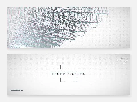 Quantum innovation computer. Digital technology. Illustrazione stock