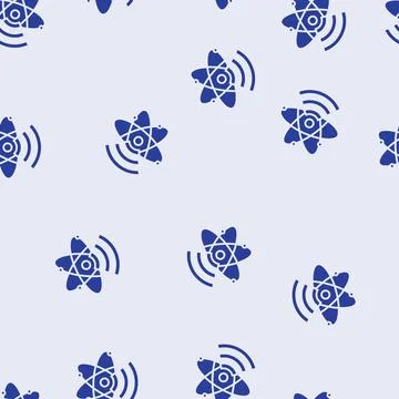 Quantum internet future technology glyph seamless pattern Illustrazione stock