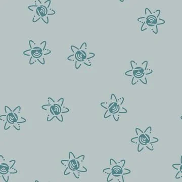 Quantum internet future technology glyph vector seamless pattern Stock Illustration