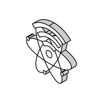 Quantum internet future technology isometric icon vector illustration Stock Illustration