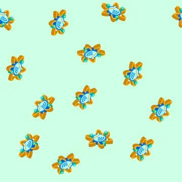 Quantum internet future technology isometric icon seamless pattern イラスト素材